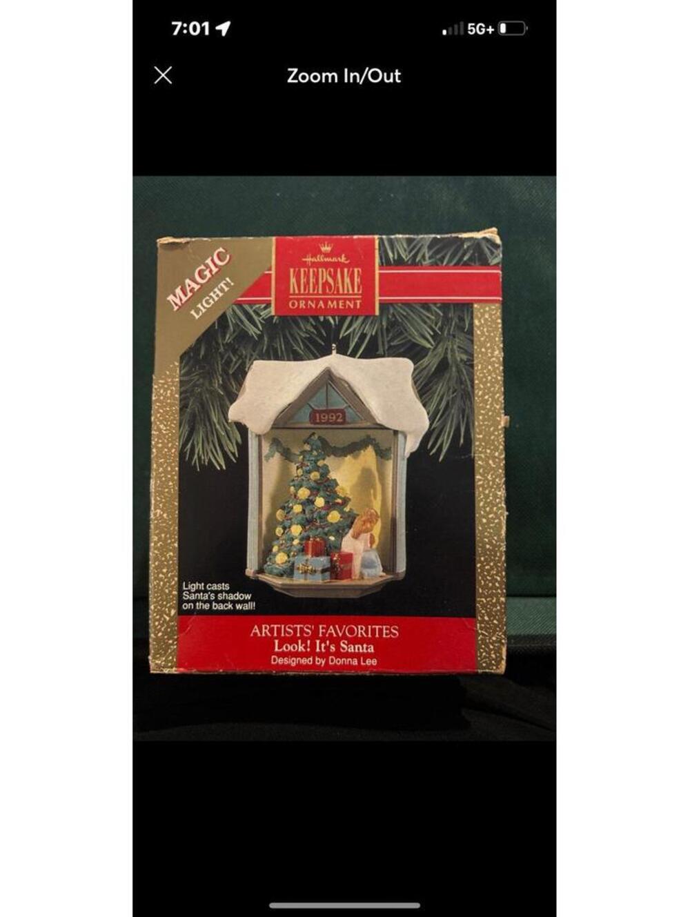 Hallmark Ornament 1992 LOOK! IT'S SANTA Works Christmas Holiday Donna Lee